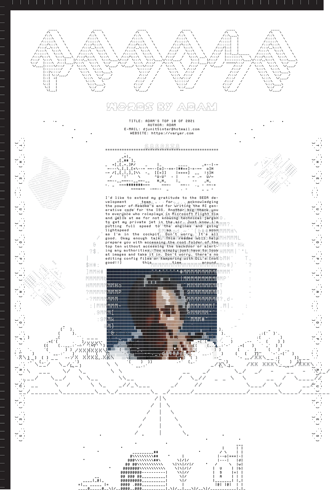 A text-symbol based collage.